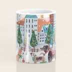 Christmas Dogs in the City Park Coffee Mug Gallery Image 4