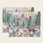 Christmas Dogs in the City Park Placemat Gallery Image 1