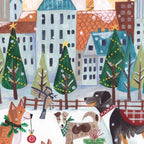 Christmas Dogs in the City Park Coffee Mug Gallery Image 2