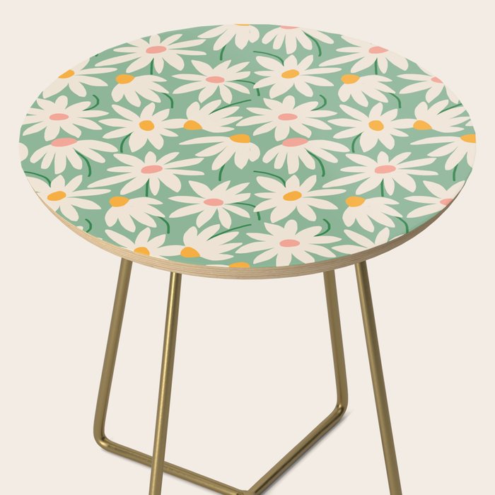 Spring daisies - green Side Table Gallery Image 2