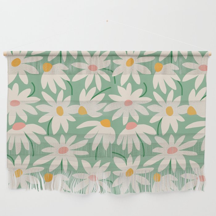 Spring daisies - green Wall Hanging Gallery Image 1