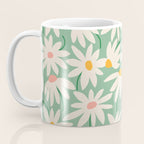 Spring daisies - green Coffee Mug Gallery Image 3