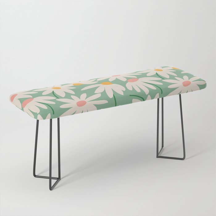 Spring daisies - green Bench Gallery Image 1