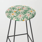 Spring daisies - green Stool Gallery Image 2
