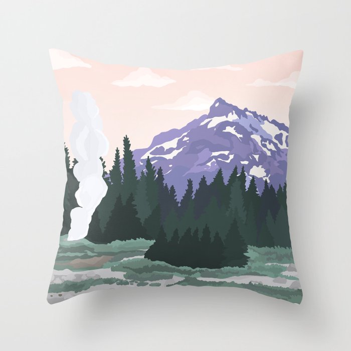 Yellowstone National Park Throw Pillow Gallery Image 6