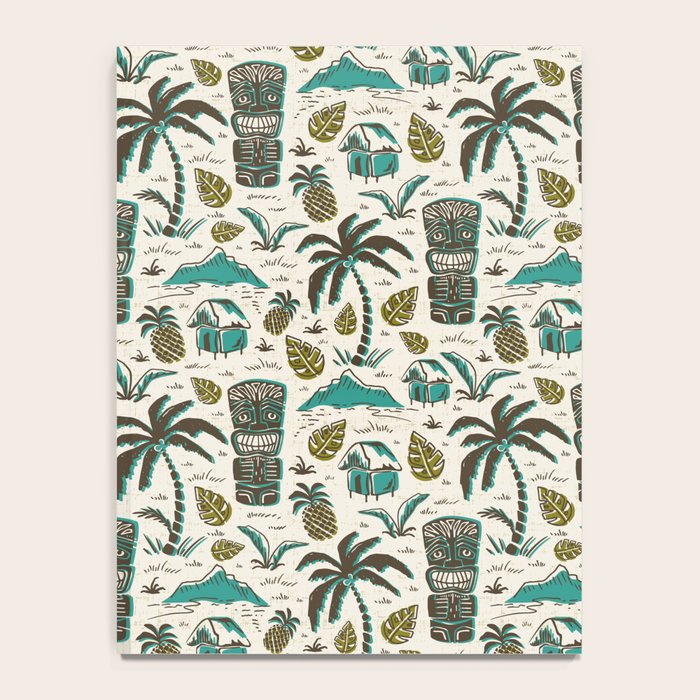 Tiki Party - Ivory Aqua Notebook Gallery Image 4