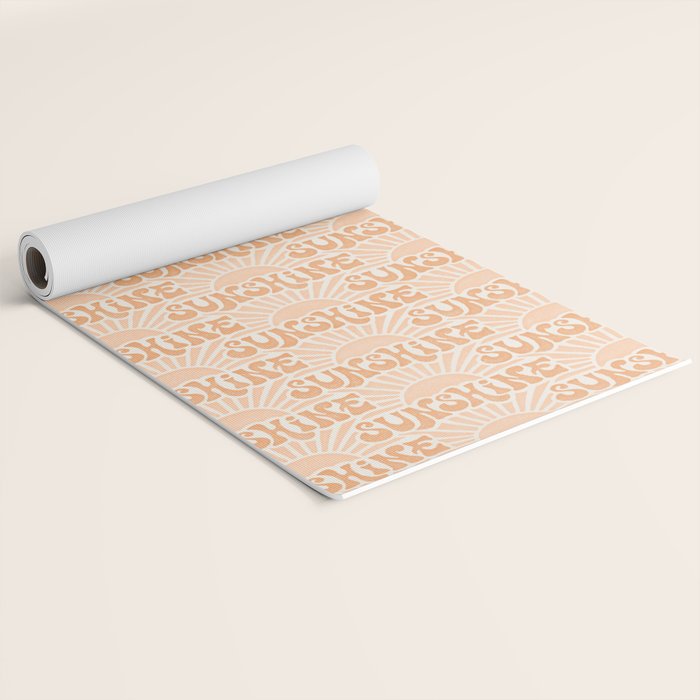 Sunshine - peach and copper  Yoga Mat Gallery Image 2
