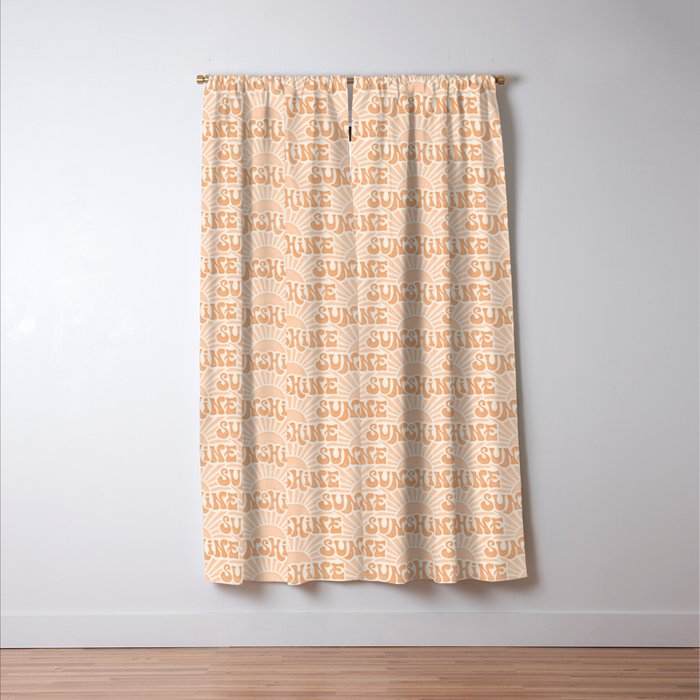 Sunshine - peach and copper  Window Curtain Gallery Image 3