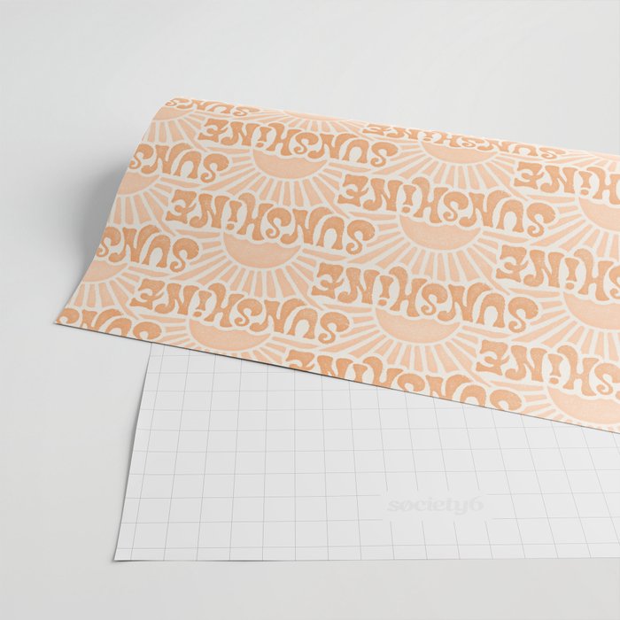 Sunshine - peach and copper  Wrapping Paper Gallery Image 2