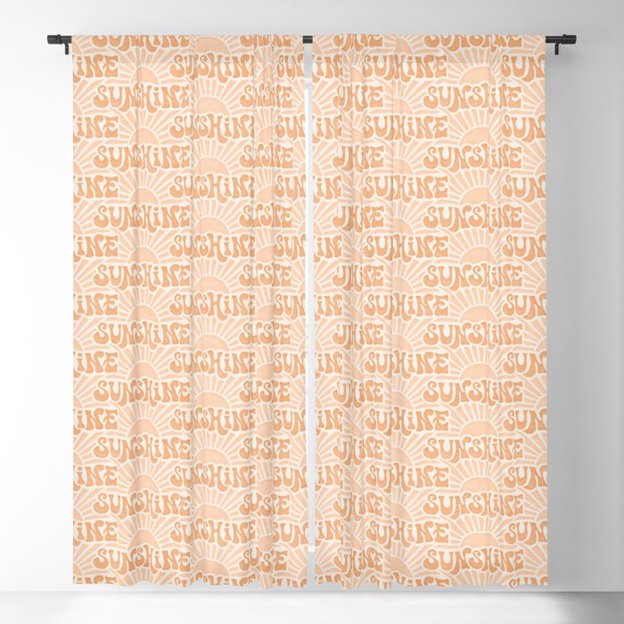 Sunshine - peach and copper  Window Curtain Gallery Image 5
