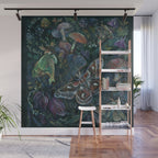 Atlas Moth  Mushroom Night Wall Mural Gallery Image 1