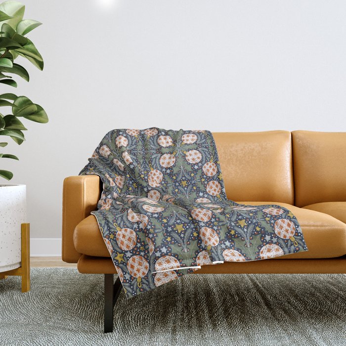 Yuletide Ornament Bliss Throw Blanket Gallery Image 1