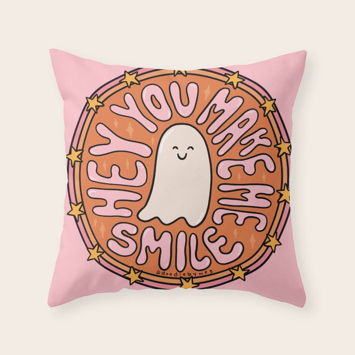 You Make Me Smile Throw Pillow Gallery Image 6
