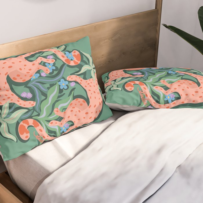 Wild Blush Cheetahs Pillow Sham Gallery Image 2