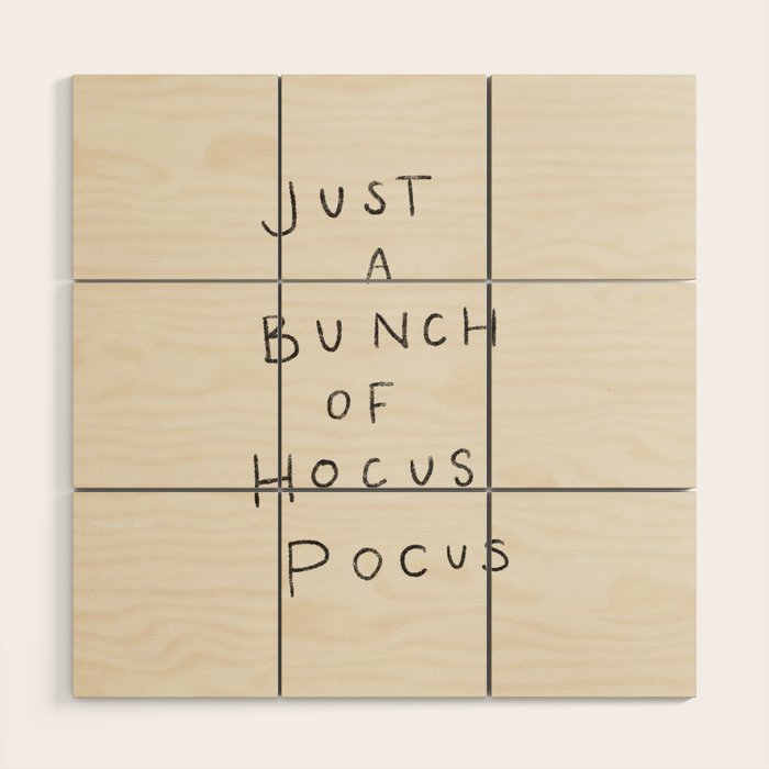 Hocus Pocus Neutral Wood Wall Art Gallery Image 1