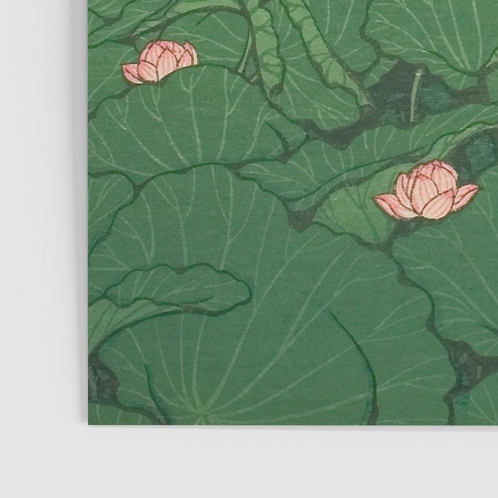 Lotus Pond At Benten Shrine, Shiba By Kawase Hasui - Vintage Japanese Woodblock Print Art Poster Gallery Image 3
