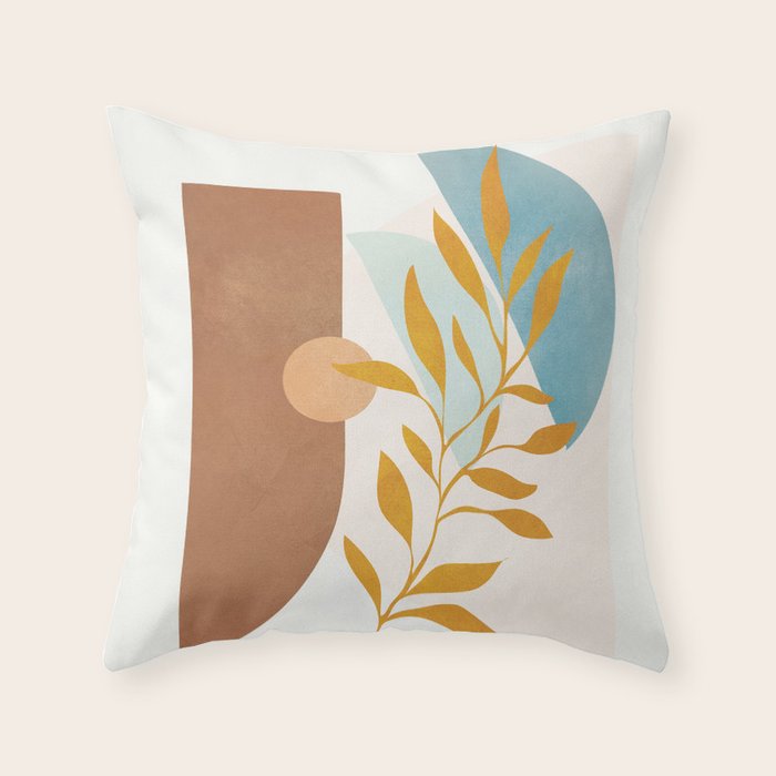 Soft Abstract Shapes 01 Throw Pillow Gallery Image 6