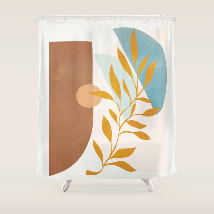 Soft Abstract Shapes 01 Shower Curtain Gallery Image 1