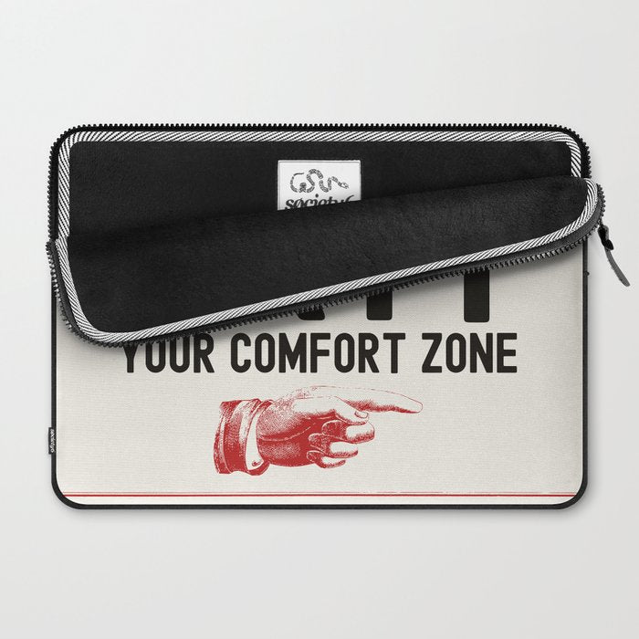 Exit Your Comfort Zone - Retro Inspirational  Laptop Sleeve Gallery Image 2