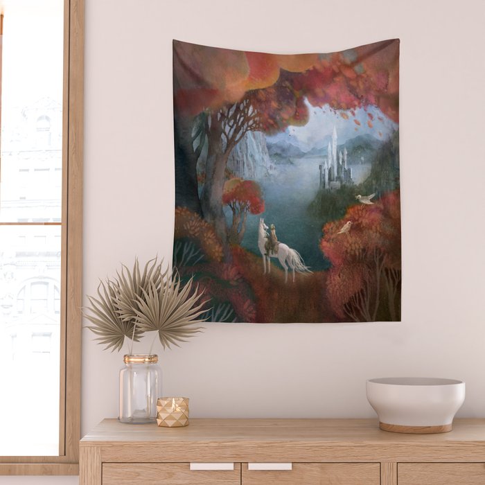 Traveller and the Fairy Castle Wall Tapestry Gallery Image 2