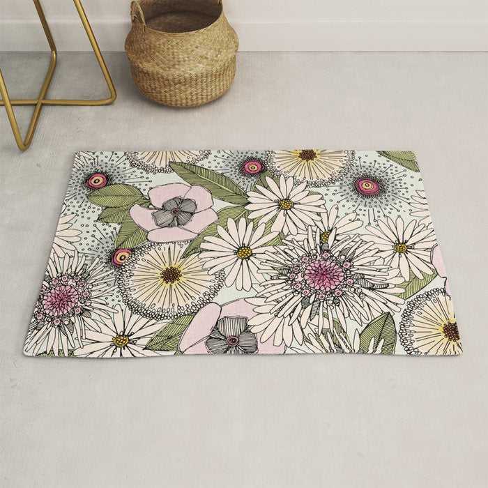 Australian garden chalk Rug Gallery Image 1