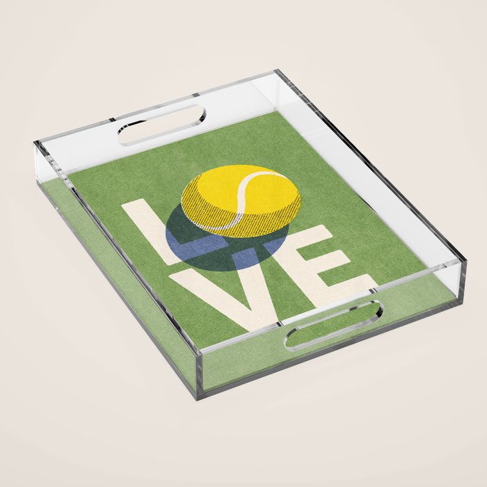 BALLS - Love Tennis - Grass Court Acrylic Tray Gallery Image 1