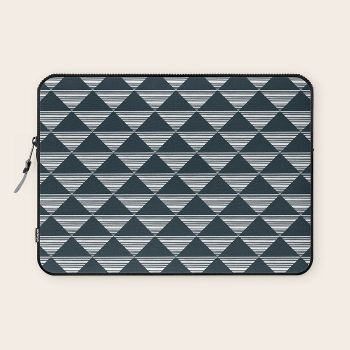 Abstract Tides . Navy Laptop Sleeve Gallery Image 1