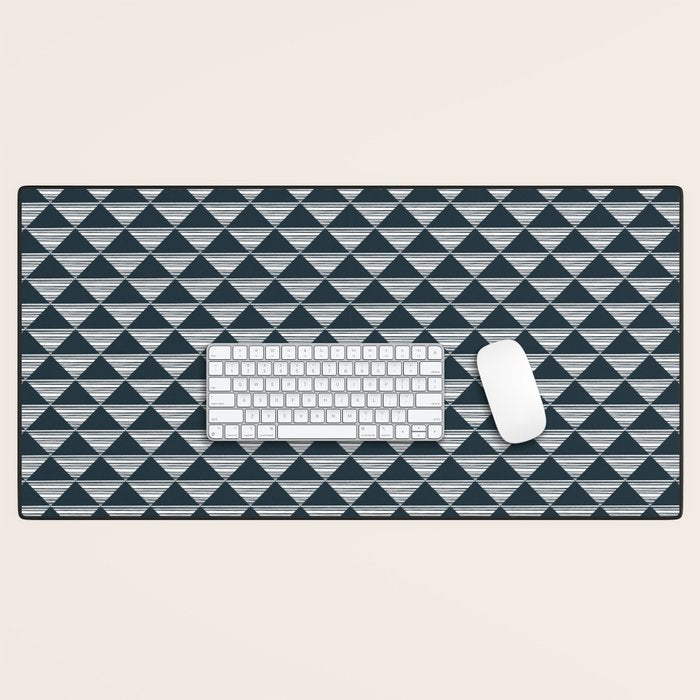 Abstract Tides . Navy Desk Mat Gallery Image 1