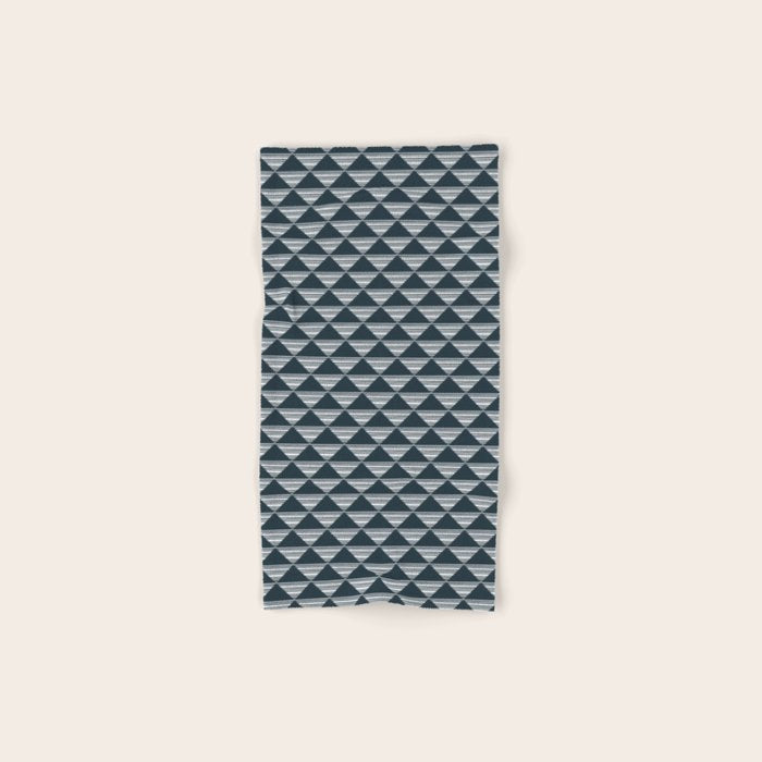 Abstract Tides . Navy Bath Towel Gallery Image 1
