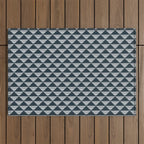 Abstract Tides . Navy Outdoor Rug Gallery Image 1