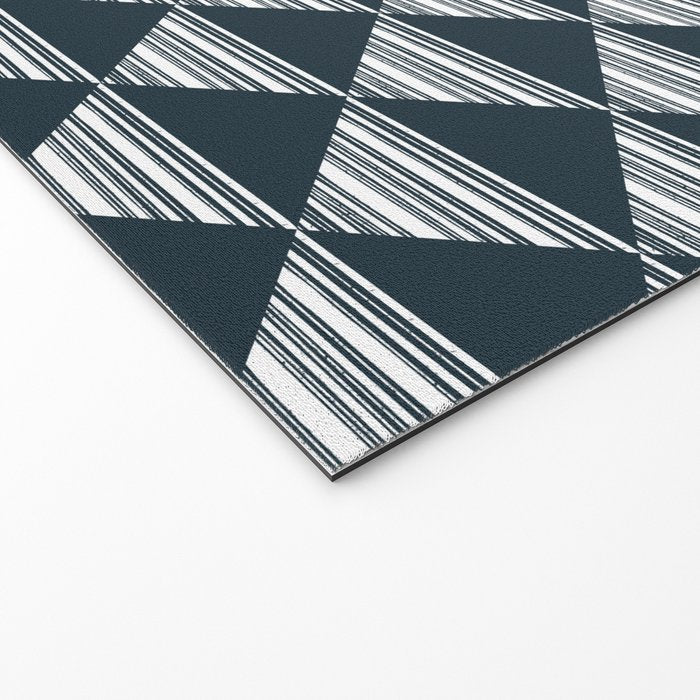 Abstract Tides . Navy Welcome Mat Gallery Image 2