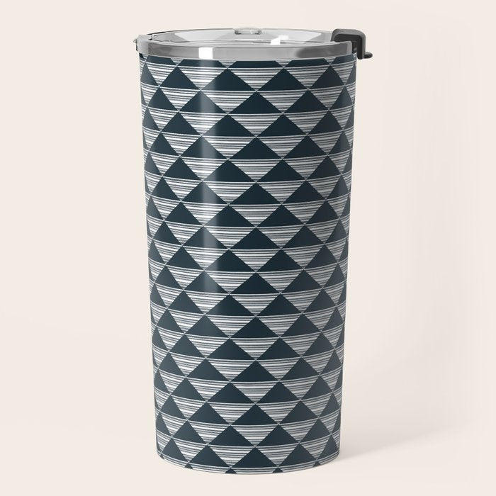 Abstract Tides . Navy Travel Mug Gallery Image 2