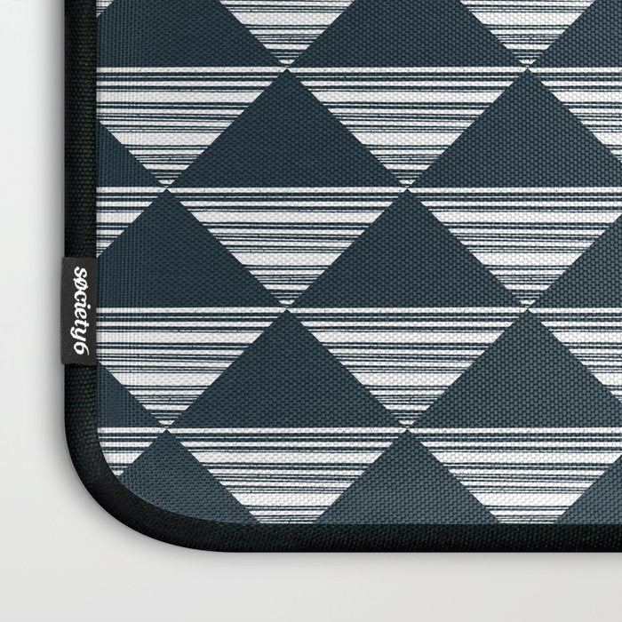 Abstract Tides . Navy Laptop Sleeve Gallery Image 3