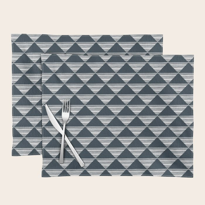 Abstract Tides . Navy Placemat Gallery Image 1