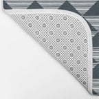 Abstract Tides . Navy Bath Mat Gallery Image 2