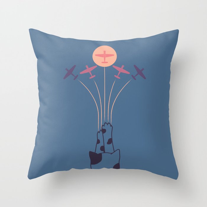 Cat Landscape 19 Throw Pillow Gallery Image 1