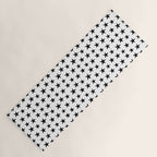 Star Pattern Black On White Yoga Mat Gallery Image 1