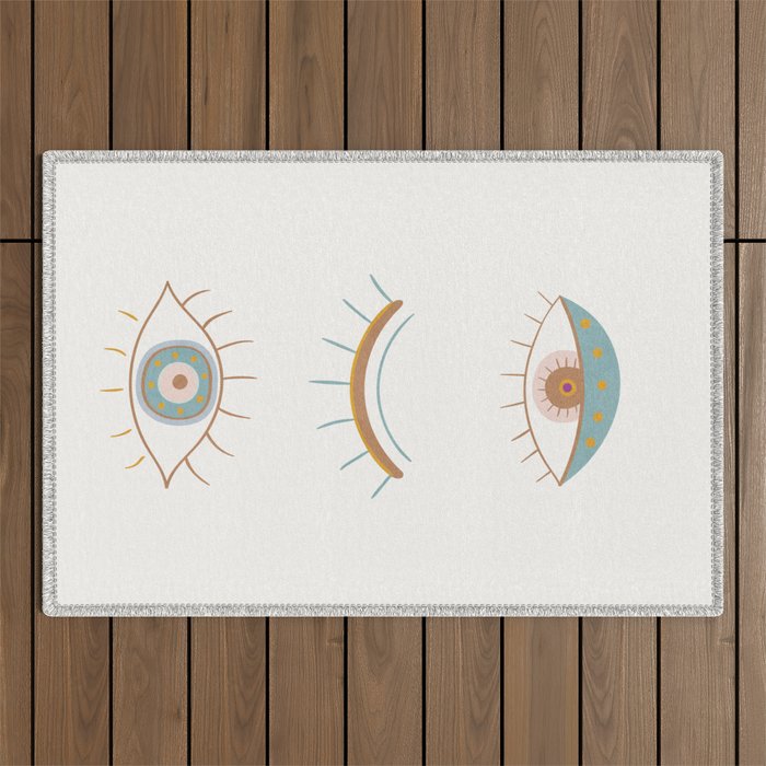 Evil Eyes II Outdoor Rug Gallery Image 1