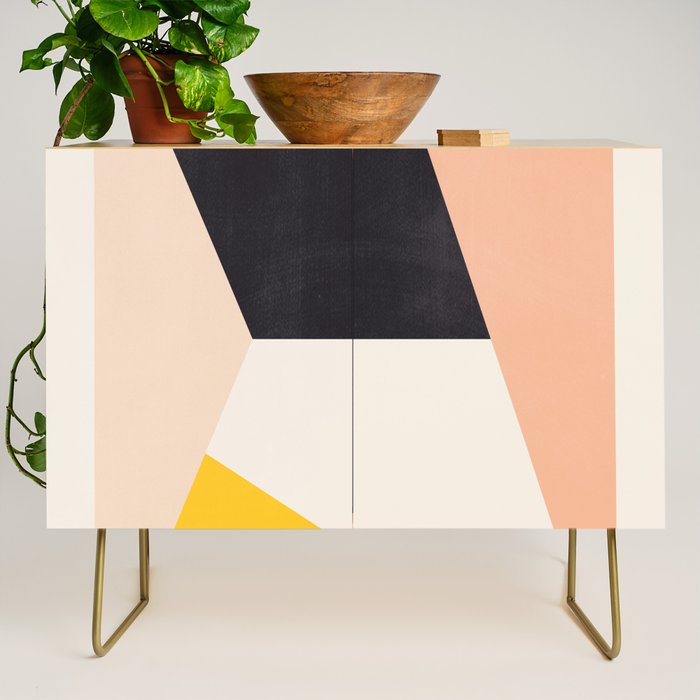 Abstract Geometric 65 Credenza Gallery Image 1