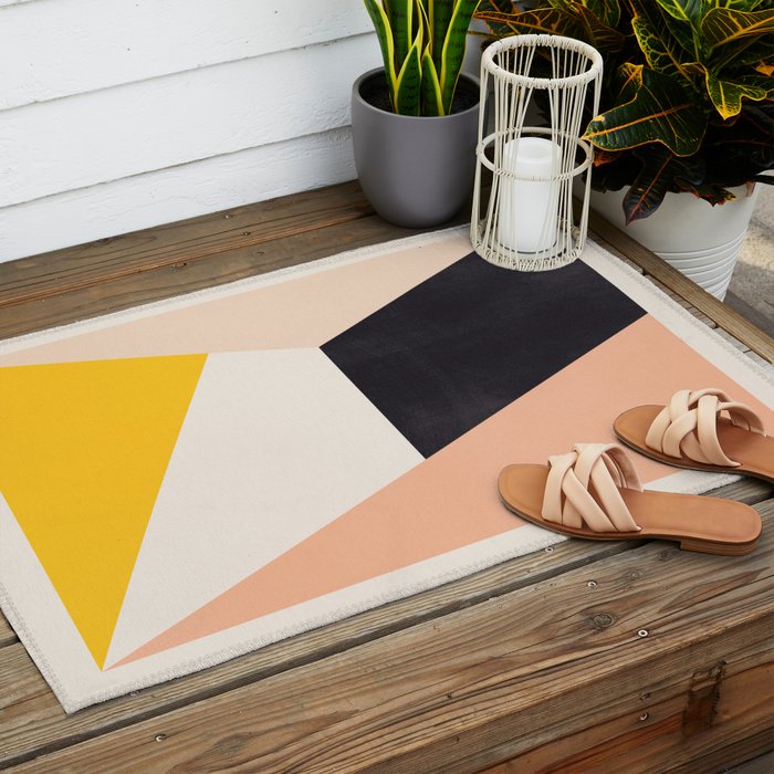 Abstract Geometric 65 Outdoor Rug Gallery Image 2