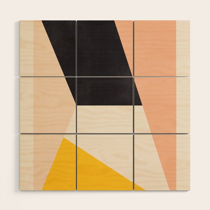 Abstract Geometric 65 Wood Wall Art Gallery Image 1