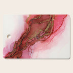 Red Dragon Scales Abstract Ink Painting Cutting Board Gallery Image 1