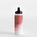 Red Dragon Scales Abstract Ink Painting Water Bottle Gallery Image 2