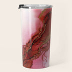 Red Dragon Scales Abstract Ink Painting Travel Mug Gallery Image 3
