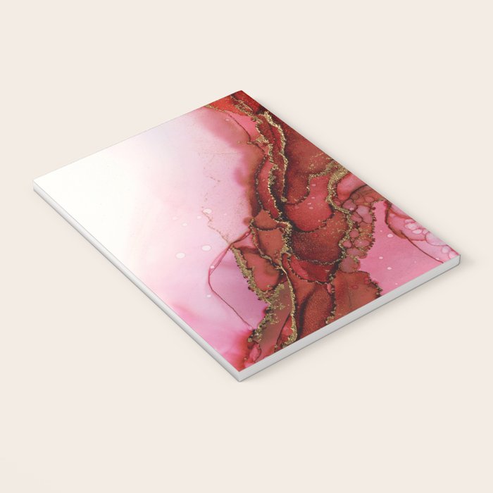 Red Dragon Scales Abstract Ink Painting Notebook Gallery Image 3
