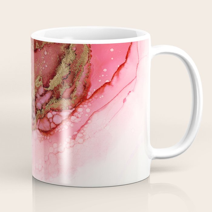 Red Dragon Scales Abstract Ink Painting Coffee Mug Gallery Image 1