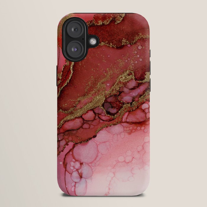 Red Dragon Scales Abstract Ink Painting iPhone Case Gallery Image 10