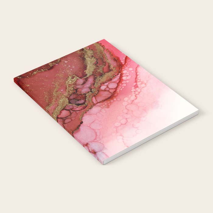 Red Dragon Scales Abstract Ink Painting Notebook Gallery Image 2