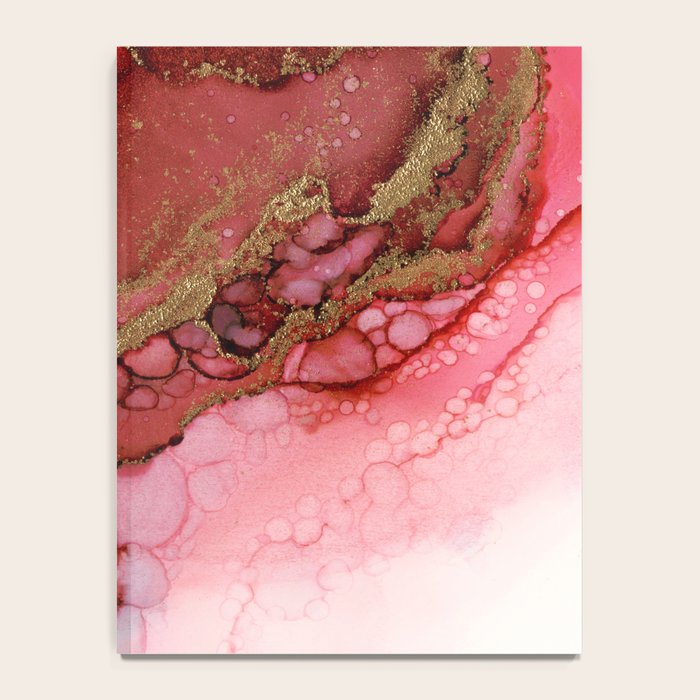 Red Dragon Scales Abstract Ink Painting Notebook Gallery Image 4