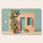 Tiger at Tropical Doorway Cutting Board Gallery Image 1